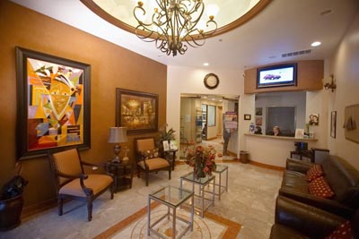 waiting room at Desert Dental Spa in Palm Desert, CA