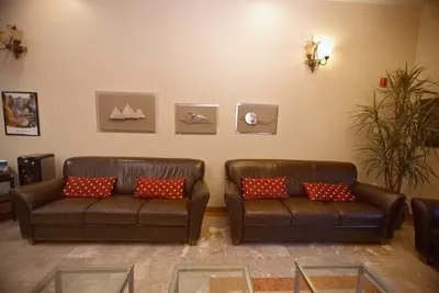 couches in the waiting room of Desert Dental Spa in Palm Desert, CA