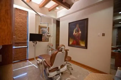 art lining the walls of the dental exam rooms at Desert Dental Spa in Palm Desert, CA
