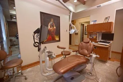 dental exam room at Desert Dental Spa in Palm Desert, CA where dental restorations are provided to patients